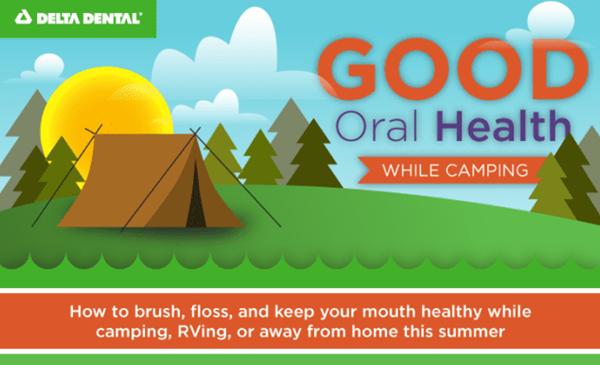 Maintain Oral Health while camping. Floss and brush at the campsite. 