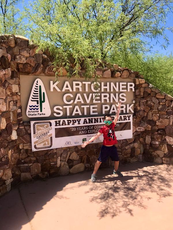 ML Gordon's son at Kartchner Caverns State Park
