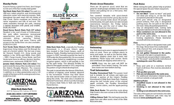 Slide Rock Park Map