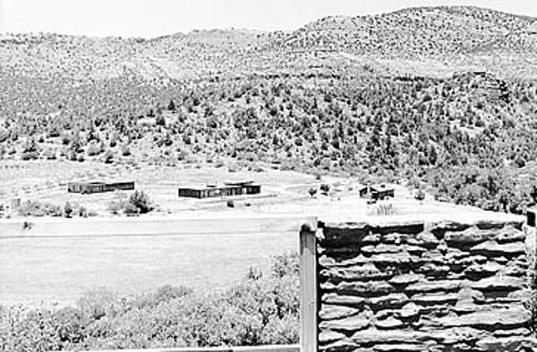 View from the patio at House of Apache Fires, 1982.
