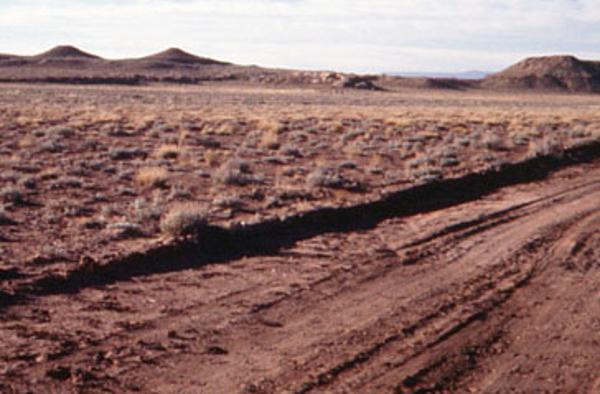 Homolovi State park history- Scenery of terrain at Homolovi in 1986