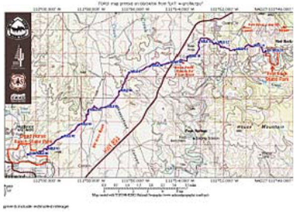 Red Rock State Park Lime Kiln Trail Map